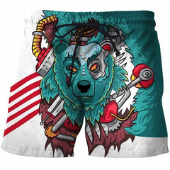 3D COLORFUL BEAR SHORTS