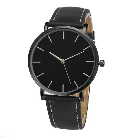 Unisex Black Quartz Watch