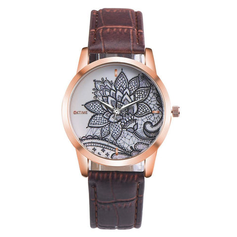 Women Fashion Leather Band Watch