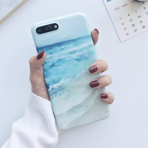 Blue Waves Beach iPhone Case