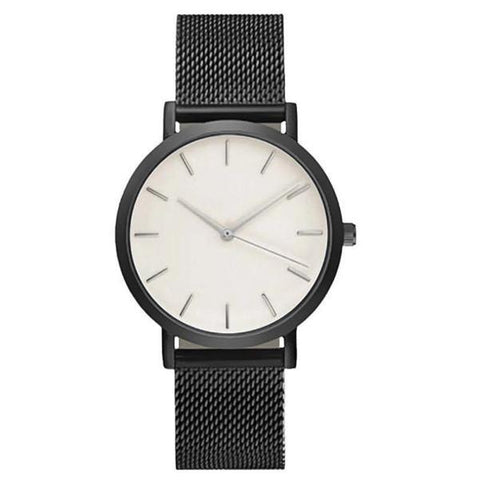 Minimal Black Stainless Steel Watch