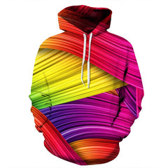 3D COLOR SWIRL HOODIE