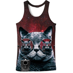 SUNGLASS CAT 3D TANK