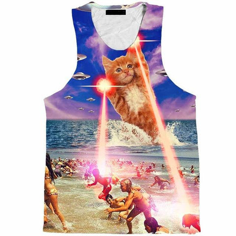 SUNGLASS CAT 3D TANK