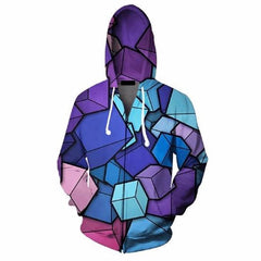 Cloudstyle Zipper 3D Cube Jacket