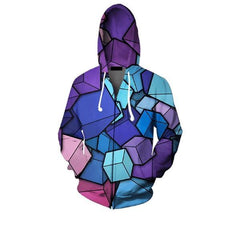 Cloudstyle Zipper 3D Cube Jacket