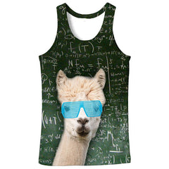 FUNNY MATH LLAMA TANK