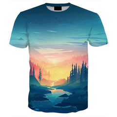 3D BLUE RIVER TEE