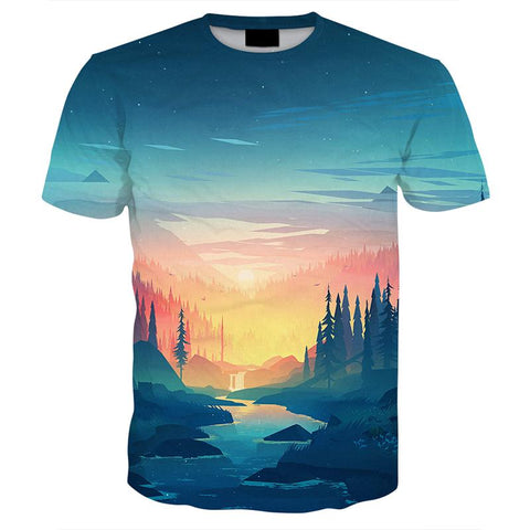 3D BLUE RIVER TEE